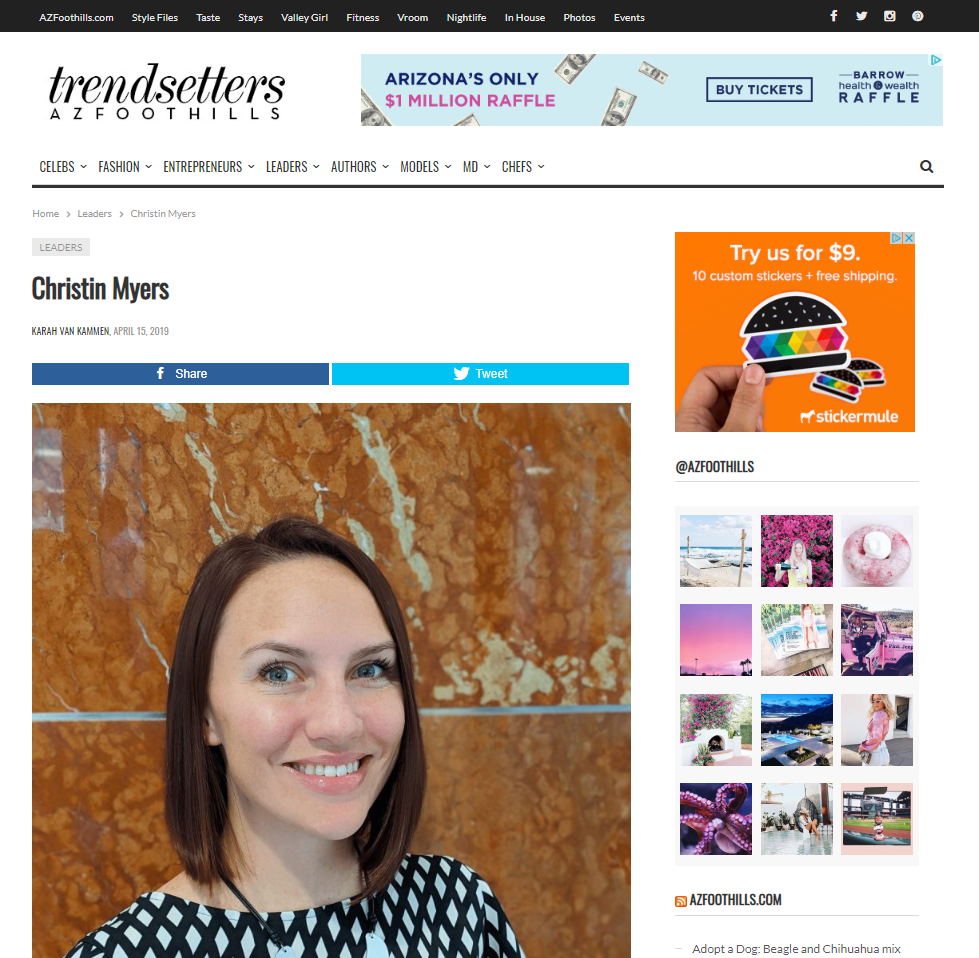 Women in Leadership: Arizona Foothills Magazine Features Christin Myers
